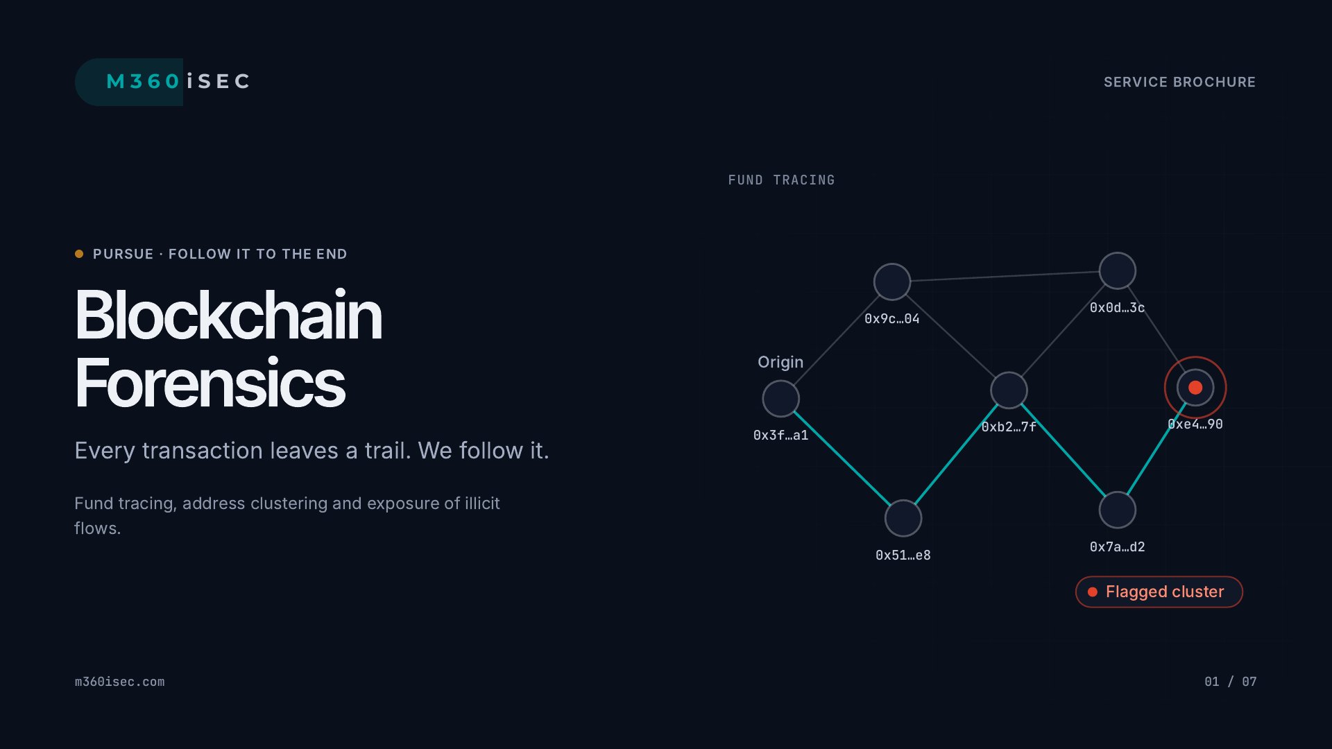 Blockchain Forensics — Every transaction leaves a trail. We follow it.