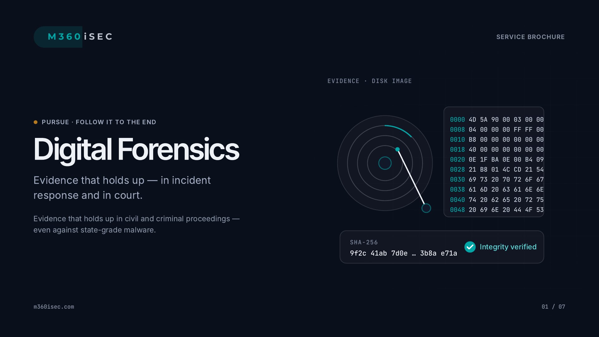 Digital Forensics — Evidence that holds up — in incident response and in court.