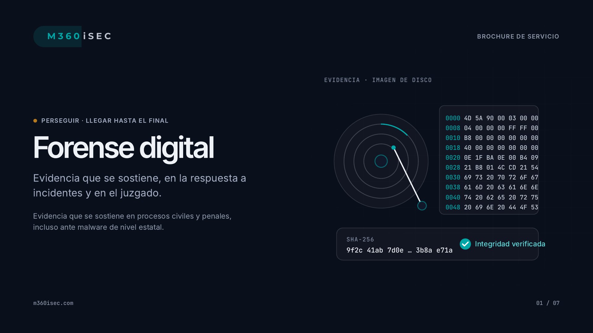 Forense digital — Evidencia que se sostiene, en la respuesta a incidentes y en el juzgado.